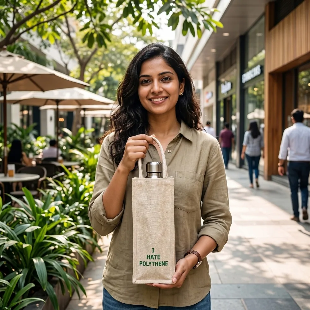 Jute Water Bottle Bag, photo 3